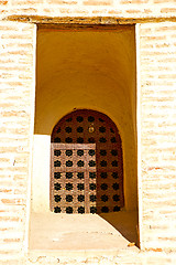 Image showing  window in   africa   old construction wal brick  