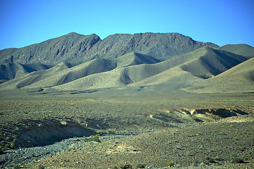 Image showing valley hill   in   africa morocco the atlas  