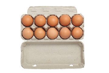 Image showing Tray of eggs