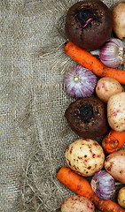 Image showing Frame of Raw Vegetables