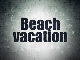 Image showing Travel concept: Beach Vacation on Digital Paper background