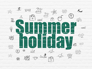 Image showing Travel concept: Summer Holiday on wall background