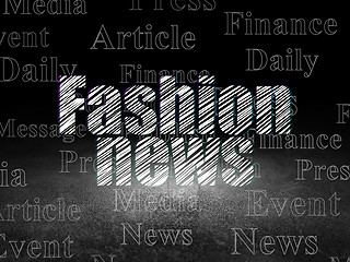 Image showing News concept: Fashion News in grunge dark room