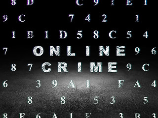 Image showing Security concept: Online Crime in grunge dark room