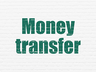 Image showing Money concept: Money Transfer on wall background