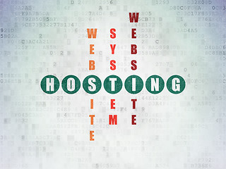 Image showing Web design concept: Hosting in Crossword Puzzle