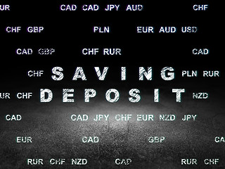 Image showing Money concept: Saving Deposit in grunge dark room