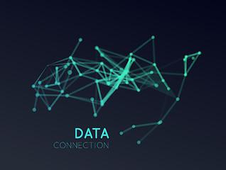 Image showing Abstract network connection background