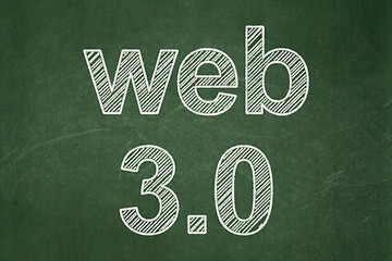 Image showing Web development concept: Web 3.0 on chalkboard background