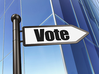 Image showing Political concept: sign Vote on Building background