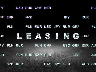 Image showing Finance concept: Leasing in grunge dark room