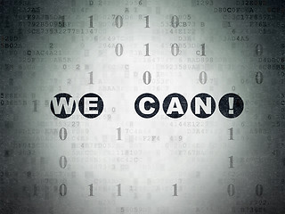 Image showing Business concept: We can! on Digital Paper background