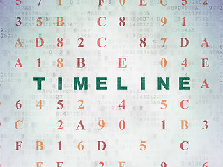 Image showing Timeline concept: Timeline on Digital Paper background