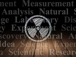 Image showing Science concept: Radiation in grunge dark room