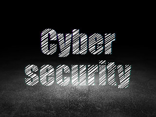 Image showing Safety concept: Cyber Security in grunge dark room