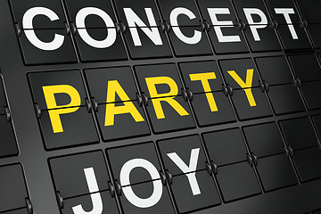 Image showing Entertainment, concept: Party on airport board background