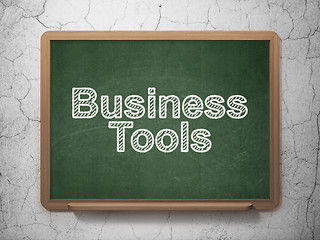 Image showing Business concept: Business Tools on chalkboard background