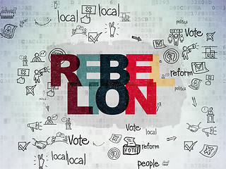 Image showing Politics concept: Rebellion on Digital Paper background