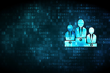 Image showing Business concept: Business Team on digital background