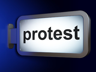 Image showing Politics concept: Protest on billboard background