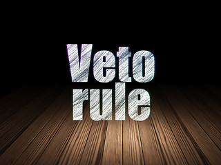 Image showing Politics concept: Veto Rule in grunge dark room