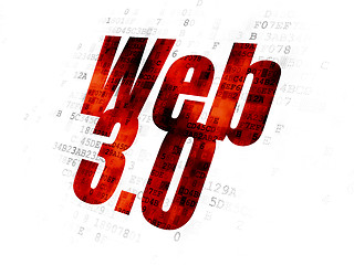Image showing Web development concept: Web 3.0 on Digital background