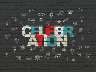 Image showing Entertainment, concept: Celebration on wall background