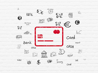 Image showing Money concept: Credit Card on wall background