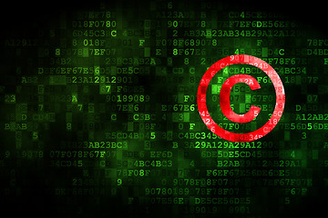 Image showing Law concept: Copyright on digital background