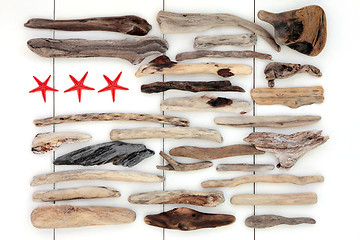 Image showing Driftwood Collage