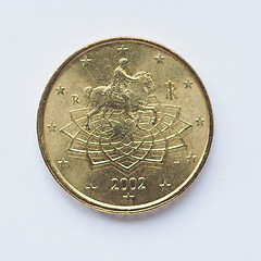 Image showing Italian 50 cent coin