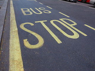 Image showing Bus stop sign