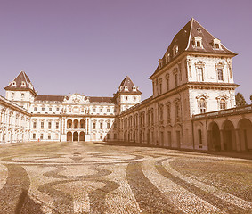 Image showing Retro looking Castello del Valentino in Turin