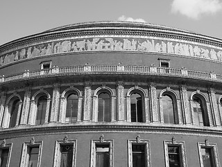 Image showing Black and white Royal Albert Hall in London