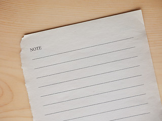 Image showing Blank note book page
