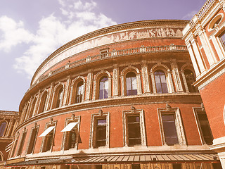 Image showing Retro looking Royal Albert Hall in London