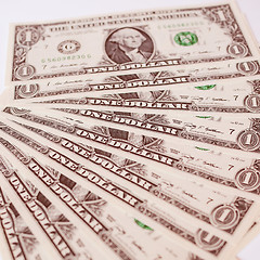 Image showing Retro look Dollar notes 1 Dollar