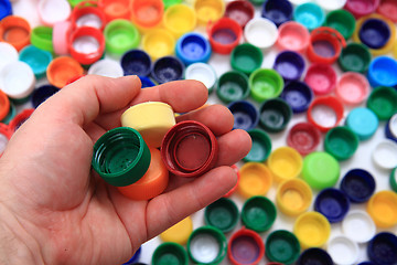 Image showing color plastic caps