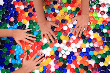 Image showing color plastic caps