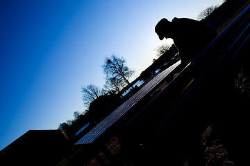 Image showing Depressed Man in Park