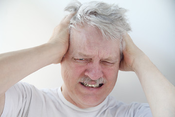 Image showing man with severe headache pain