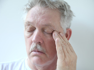 Image showing older man with eye fatigue	