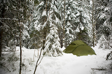 Image showing Tent in Snow