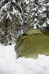 Image showing Tent in Snow