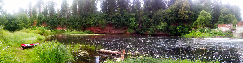 Image showing fast river with ancient shores