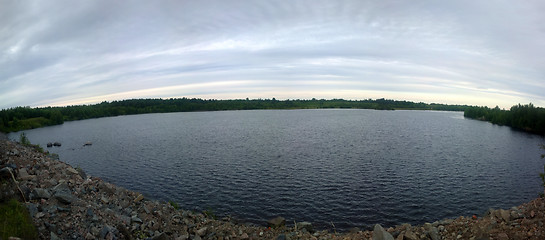 Image showing shore of the white sea panoramic