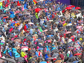 Image showing Umbrella Crowd