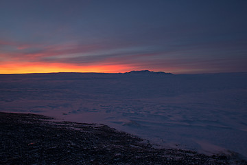 Image showing Sunrise at Valley Haukadalur, Iceland