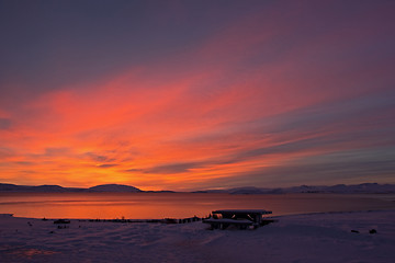 Image showing Sunrise at Valley Haukadalur, Iceland