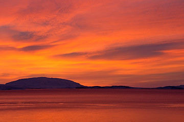 Image showing Sunrise at Valley Haukadalur, Iceland